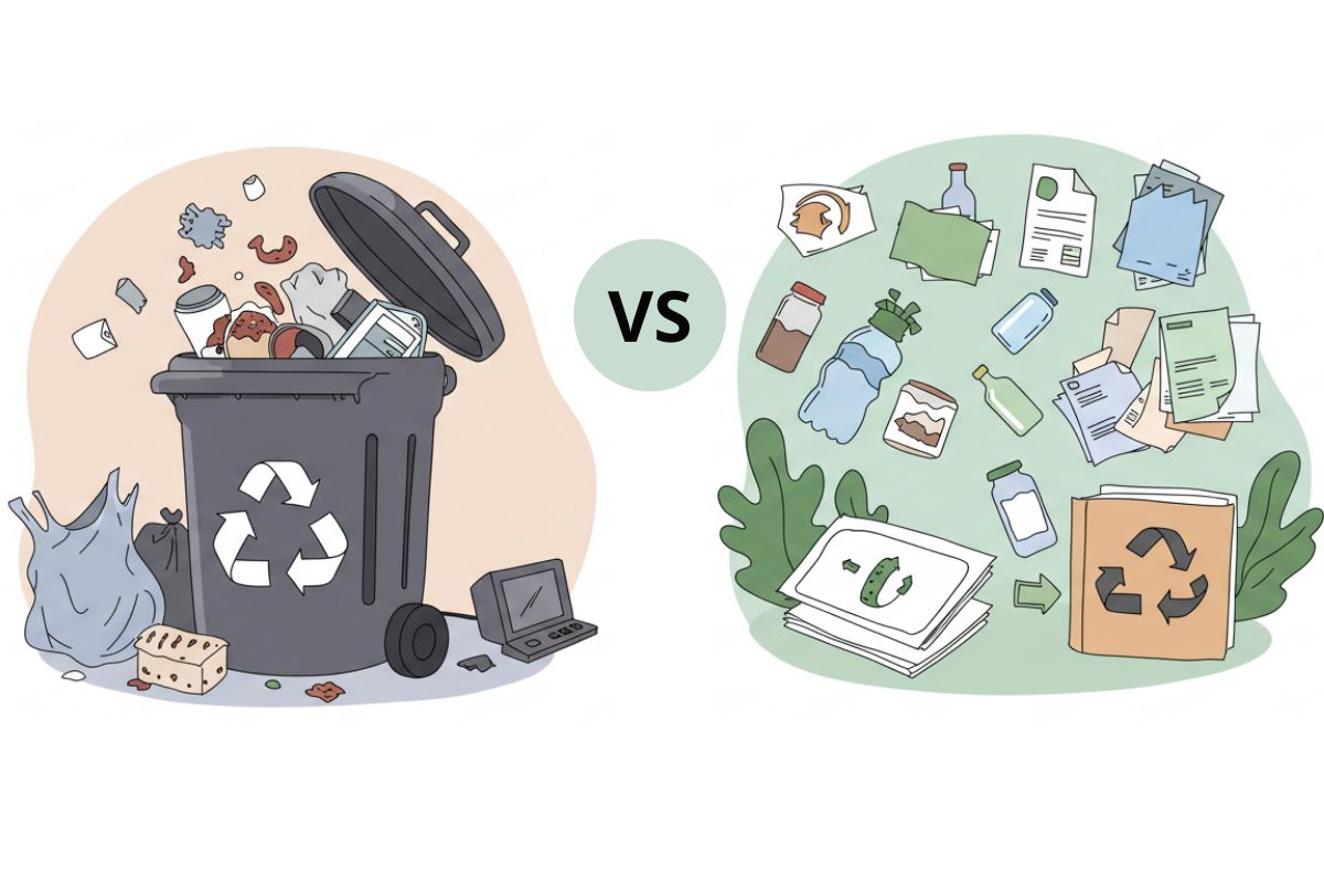 Erros Comuns de Reciclagem